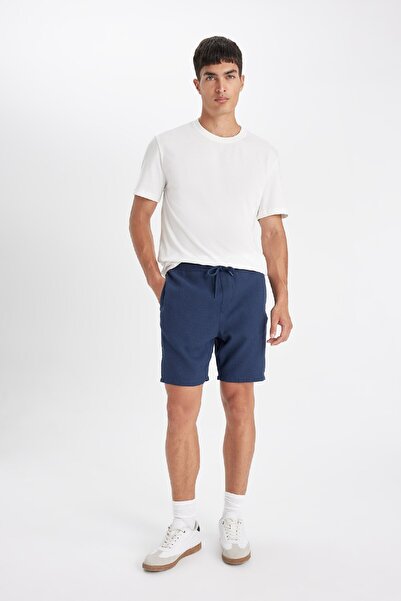 DeFacto Relax Fit Cepli Pamuklu Basic Düz Şort Y3437az24sm