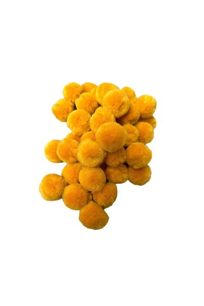 Yumuşakkeçe Handmade Merino Wool Pompom – 3 cm (25 Pieces, Soft & Natural
