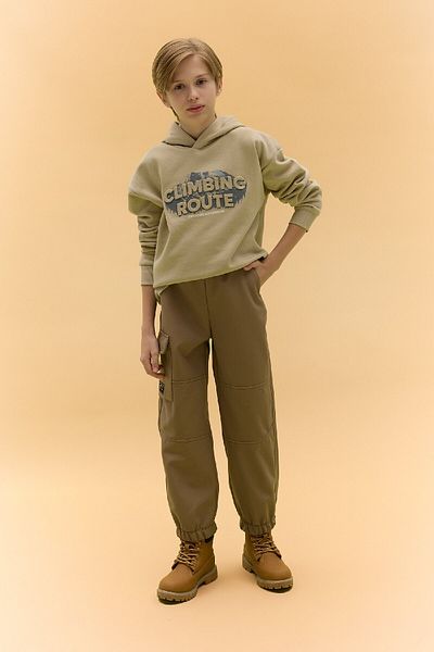 DeFacto Φούτερ Boy's Oversize Wide Fit με κουκούλα με στάμπα D5408a824wn