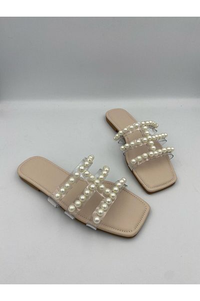 CHARLIE'SSHOES النعال مفصلة اللؤلؤ