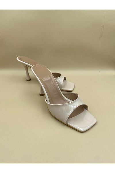 CHARLIE'SSHOES شبشب نسائي من الجلد اللامع بكعب 9 سم