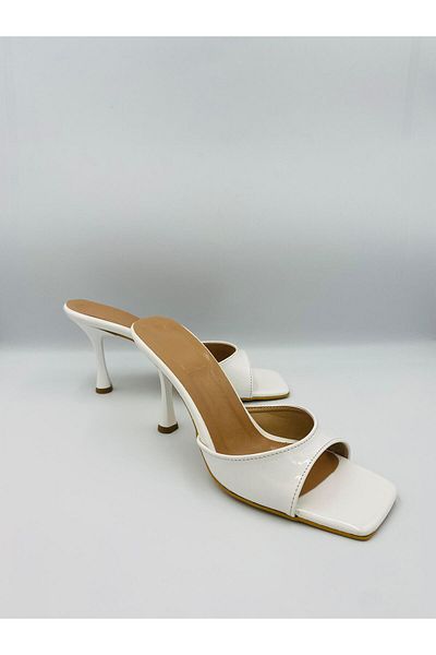 CHARLIE'SSHOES Women's Patent Leather 9 cm Heeled Slippers