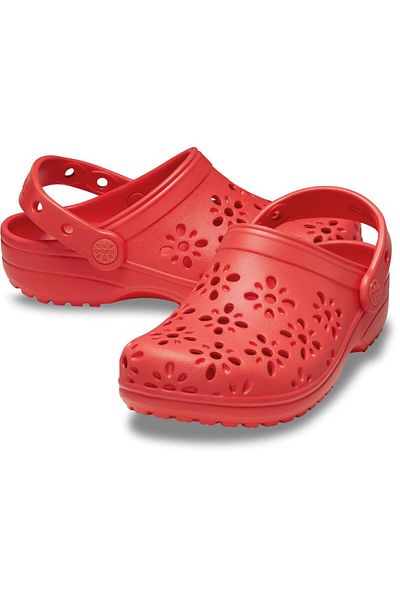 Crocs 210943 -6Zr Classic Floral Cut Out Clog Children's Slippers Sandals