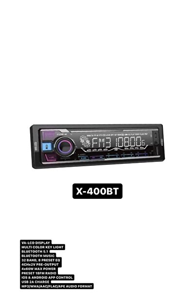 X-BASS X-400 Oto Mp3 Çalar Bluetooth Usb Radio Uyumlu