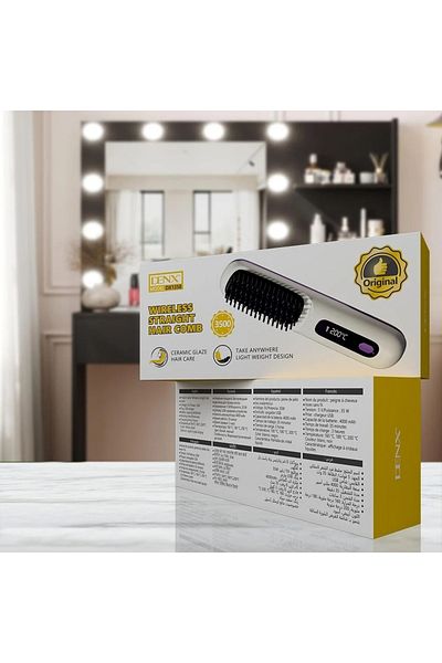 Denx مشط فرد الشعر اللاسلكي Dinx DX1358 مع 3 إعدادات حرارة تصل إلى 200 درجة مئوية