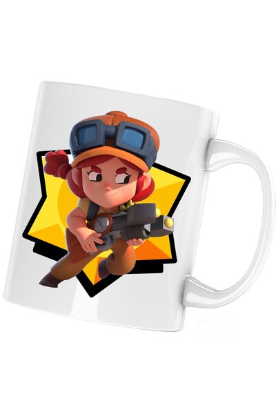 OEM Cana albă personalizată „Jessie BrawlStars Fortnite”, INOVATIX®. 330 ml