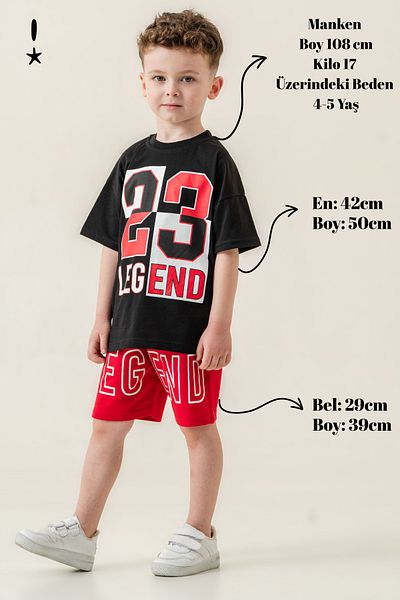 Beniizle Printed Boy's Summer Suit