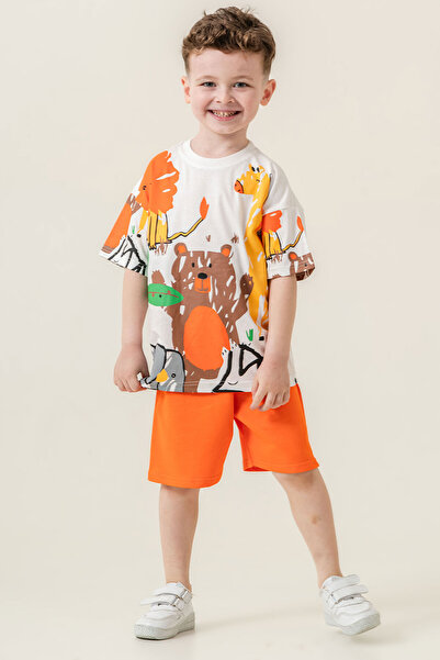 Beniizle Printed Boy's Summer Suit