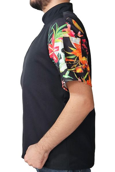 Ant Rotagrup Üniforma ve İş Elbiseleri Unisex Chef Jacket - Patterned Unisex Short Sleeve Summer Chef Kitchen Jacket