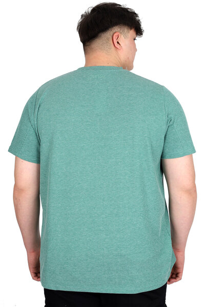 ModeXL Ανδρικό μπλουζάκι με στάμπα μεγάλου μεγέθους XL LOS ANGELES WAFFLE U25001 Çağla