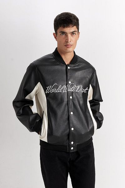 DeFacto College Collar Water Repellent Bomber Coat - με τσέπες και κλείσιμο με κούμπωμα, εποχιακό, ελαφρύ D6242AX25SP