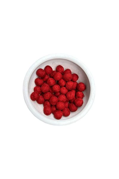 Yumuşakkeçe Natural Wool Felt Balls – 2 cm – Handmade – Pack of 50