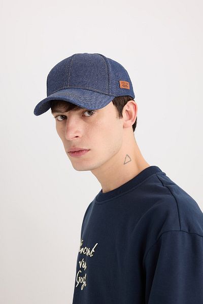 DeFacto Men's Label Printed Jean Cap Hat A9520Ax25Sm