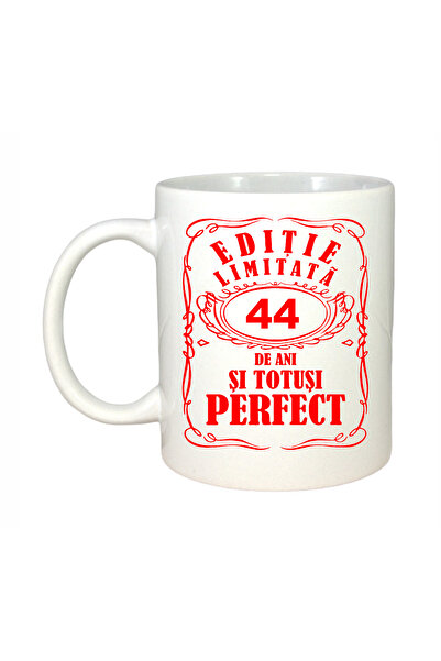 OEM Cana albă personalizată, Ediție Limitată 44 ani, INOVATIX®. 330 ml