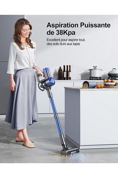 BUTURE VAC Powerful Vacuum Cleaner, 38KPA/450W Cordless Vacuum Cleaner, 55 Min Autonomy, Touch Scree