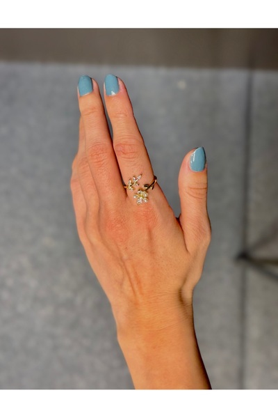 S&D Yüzük Çelik Çiçek Motif