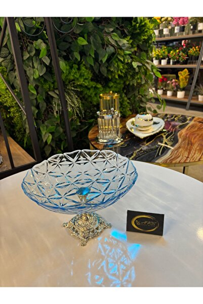 Paşabahçe ARS Paşabahçe Estrella Gümüş Metal Ayaklı Dekor Tabak,Kase, Sunumluk, Şekerlik,Meyvelik,Hediyelik