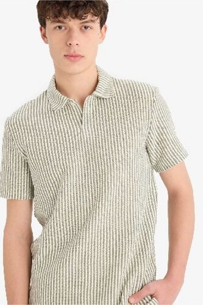 DeFacto Regular Fit Striped Short Sleeve Polo T-Shirt D7248Ax25Sp