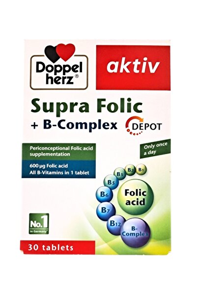 Doppelherz أقراص سوبرا فوليك+بي كومبلكس 30 قرصًا