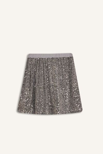 DeFacto Girl's Christmas Themed Sequined Skirt D5240A824Wn