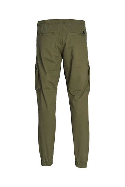 Jack & Jones Jack Jones 12242264   Men's Khaki Green Cargo Trousers - Jpstkane Jernoah Cuffed