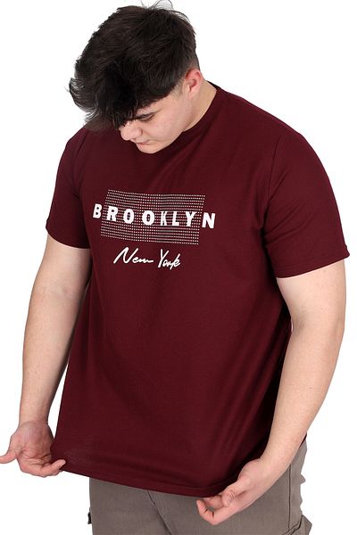 ModeXL Ανδρικό μπλουζάκι μεγάλου μεγέθους Brocken Wash U25002