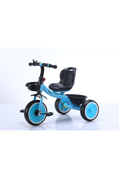 MG Tricycle for Kids with Front & Rear Basket, Bell and Color Wheels for Boys and Girls 2 to 6 Years