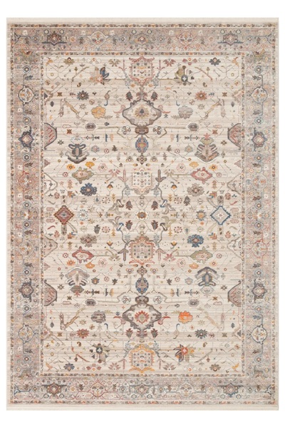 Turkrugs Vintage Boho Tarzı Krem Zeminli El dokuma Desenli Halı - Zarif ve Şık Mekanlar İçin Kusursuz Seçim