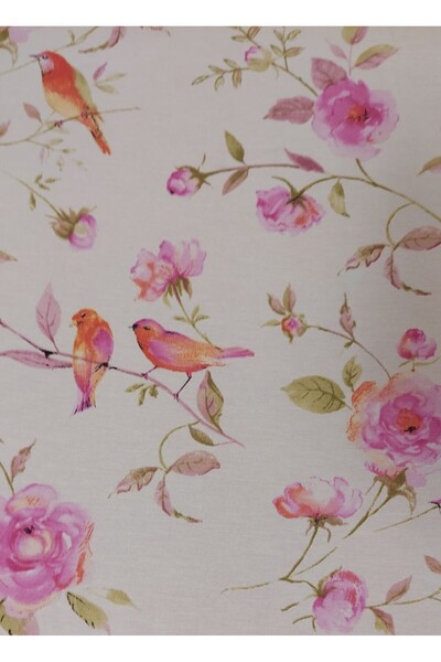 gonk Round, Country Patterned, Duck (Liquid Pusher, Stain Proof) Fabric, Tablecloth