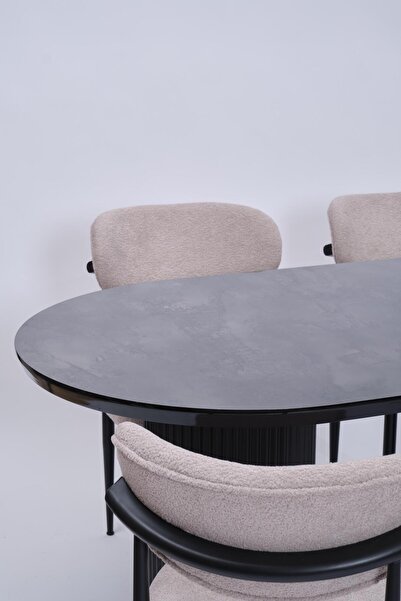 Erezogulları Mobilya Bohem Polo Lak Panel Yemek Masa Sandalye Takımı 90x170