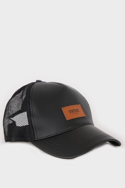 DeFacto Men's Faux Leather Cap Hat W8557Az25Sm