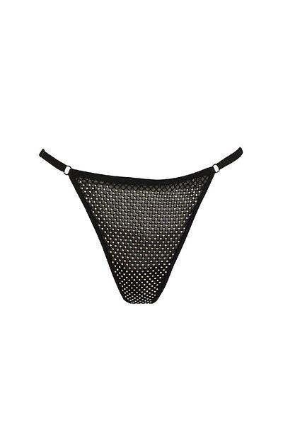 DeFacto Fall in Love Christmas Themed Glitter Tulle Black Thong D6438Ax24Wn