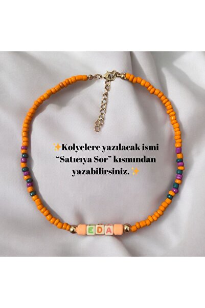 LeylanTakı Leylan Takı Çocuk Turuncu İsimli Kolye