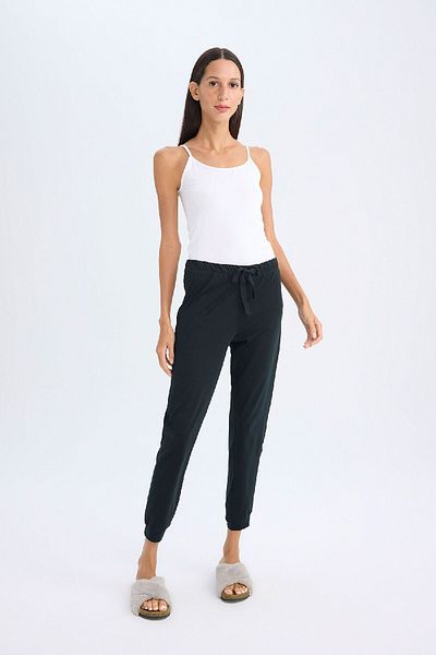 DeFacto Fall in Love Pantaloni de pijama cu picior elastic cu talie cu șireturi B6210AX24AU