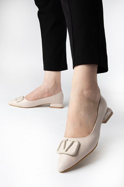 muhhu moda Let's Take It Daily, 2 cm High, Skin Material, Ballerinas,