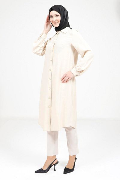 Beyza Beige Color Hijab Tunic 9375