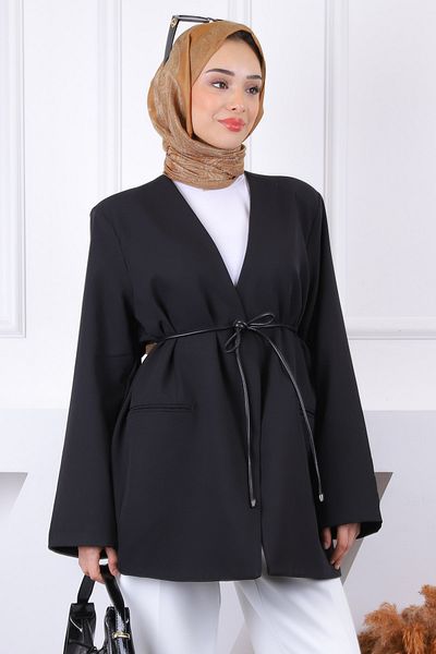 İmajButik Μπουφάν με μαύρη γραμμή