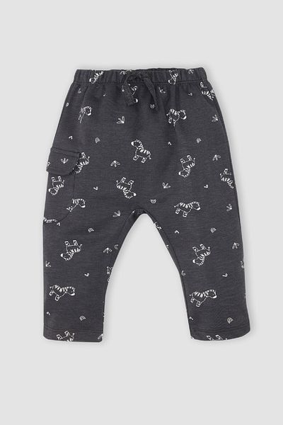 DeFacto Baby Boy Zebra Print Sweatpants with Elastic Waist D4136A524Wn