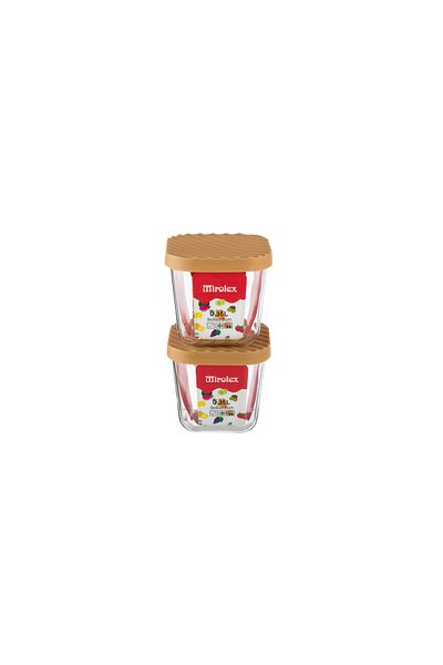 Dania 2-Piece Glass Food Storage Container Set with Microwaveable Plastic Lid