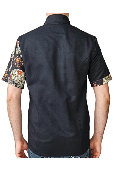 Ant Rotagrup Üniforma ve İş Elbiseleri Jachetă de bucătar Uniğenli - cu mâneci scurte cu frunze și model de vară