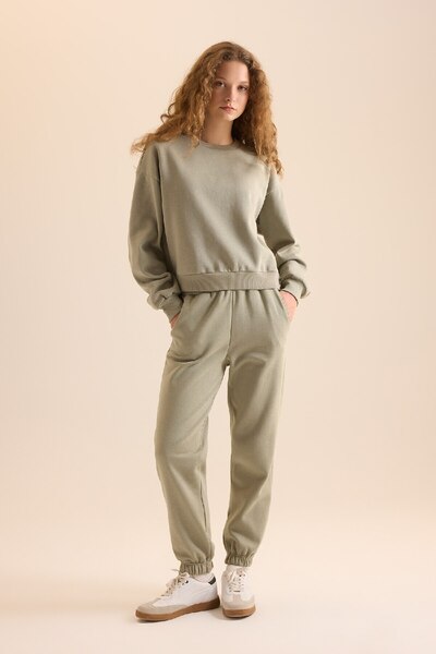DeFacto Regular Fit Regular Fit Basic Thick Fleece Σετ φόρμας D8022axns