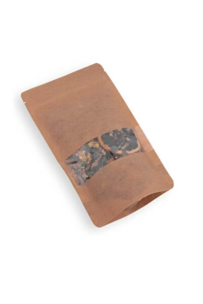 DOYPACK Kraft Pencereli Kilitli 13*22,5 - 250 GR HACİM (100 Adet)