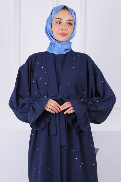 İmajButik Μπλε ναυτικό πέτρινο Abaya