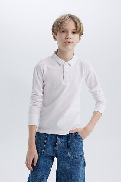 DeFacto Chlapecké polo tričko Pike Basic s dlouhým rukávem L0288A625SP