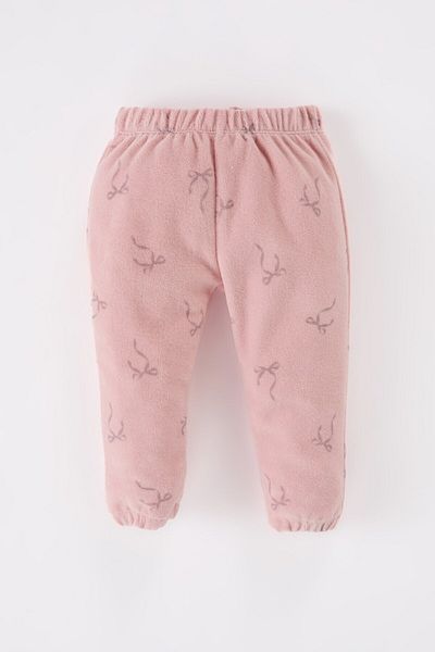 DeFacto Baby Girl Set of 2 Crew Neck Patterned Sweatshirt with Elastic Waist Bottom D7253A524Wn