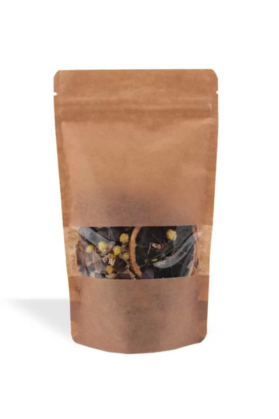 DOYPACK Kraft Pencereli Kilitli 13*22,5 - 250 GR HACİM (250 Adet)