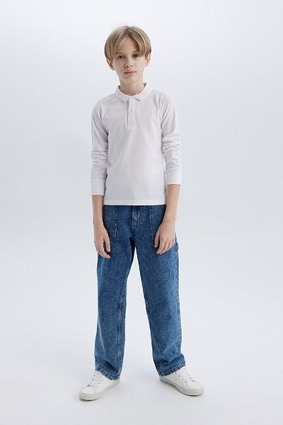 DeFacto Chlapecké polo tričko Pike Basic s dlouhým rukávem L0288A625SP