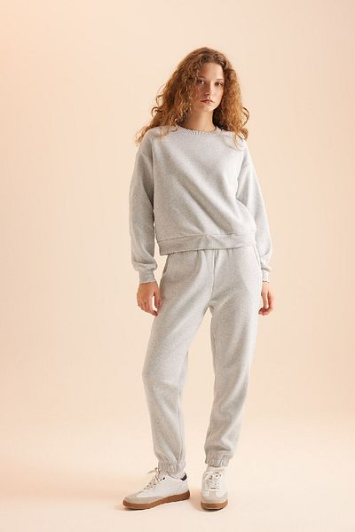DeFacto Regular Fit Regular Fit Basic Thick Fleece Σετ φόρμας D8022axns