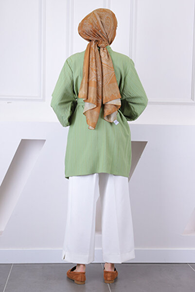 İmajButik Χακί χιτώνα με ζώνη μέσης