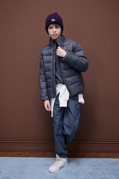 DeFacto Boy's Water Repellent Puffer Jacket with Zipper Pockets D5900A825Sp